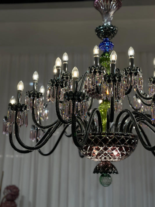 Luxe Empire kleurrijke kristallen kroonluchter voor woonkamer/slaapkamer/hal/hotel/restaurant 