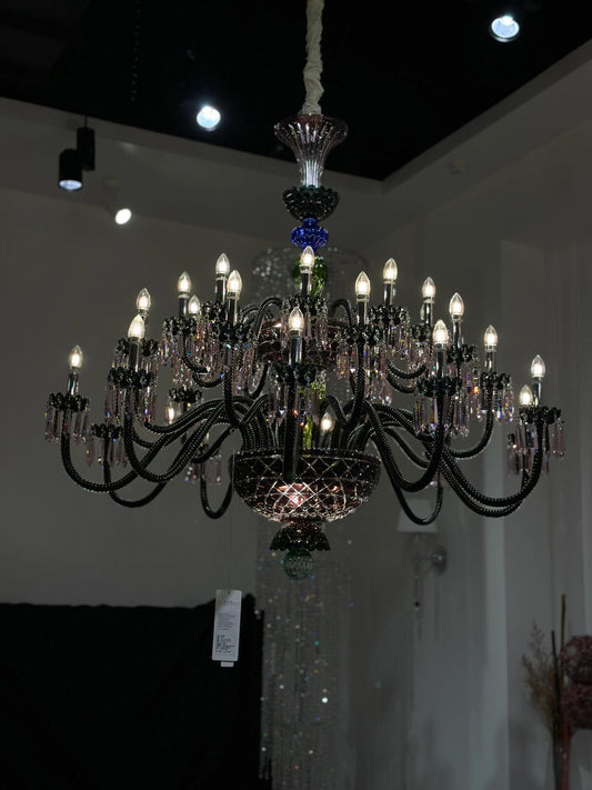 Luxe Empire kleurrijke kristallen kroonluchter voor woonkamer/slaapkamer/hal/hotel/restaurant 