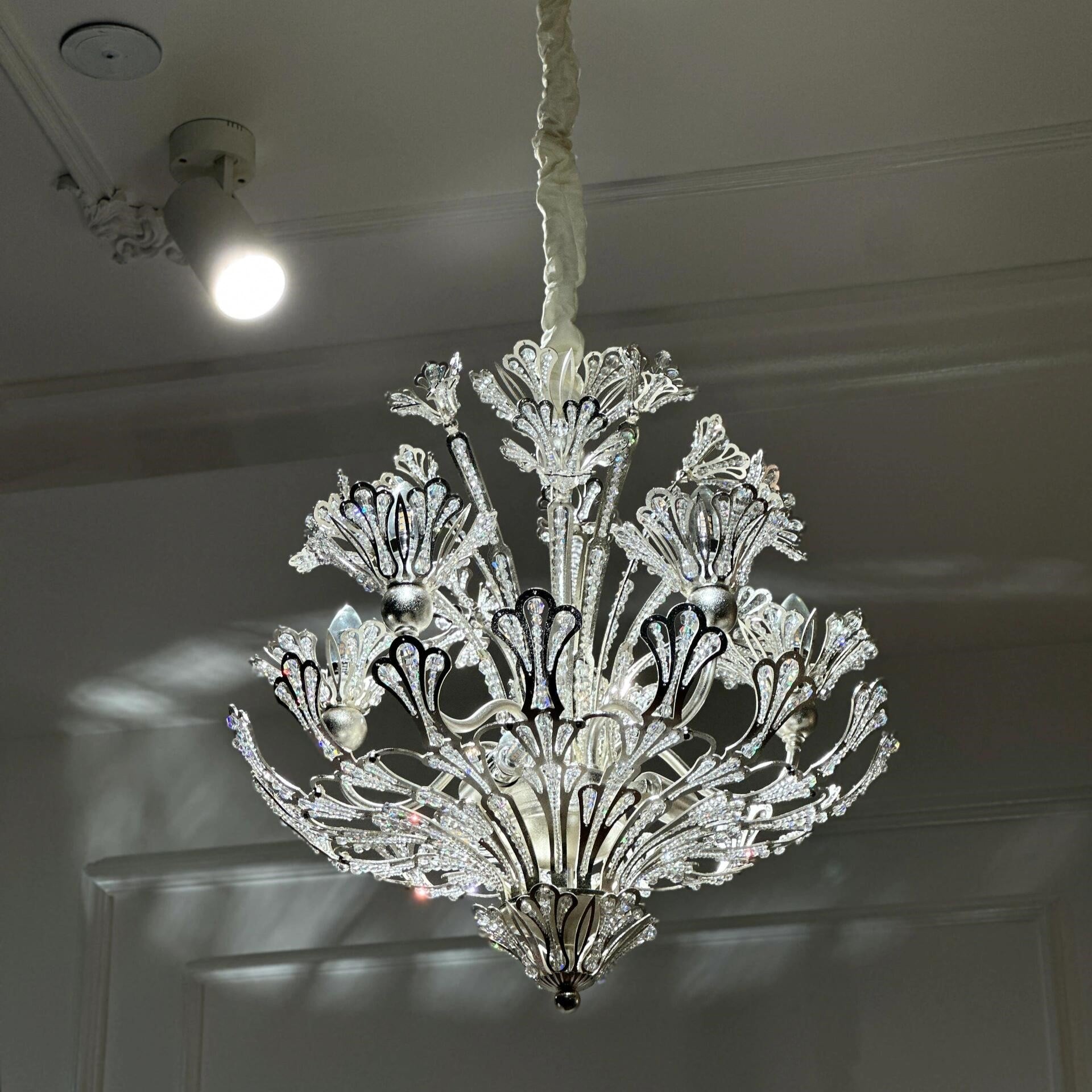 French Style Floral Crystal Chandelier