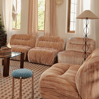 Pompadour French Vintage Velvet Modular Sofa