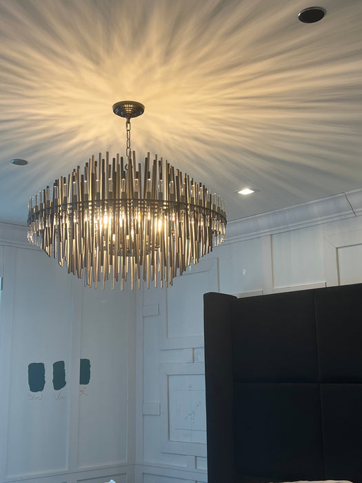 Rylight 3/12-lichts Art Design buisvormige kristallen ronde kroonluchter