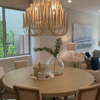 Rylight 5/6-Light Modern Branch Modeling Chandelier in White/Black Color