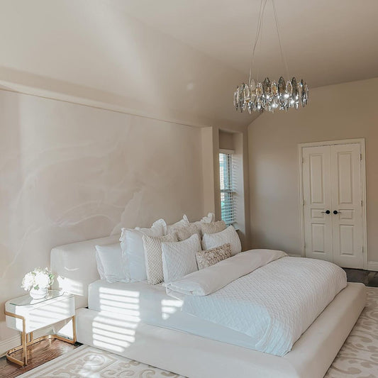 ثريا كريستال فاخرة على شكل ورقة شجر لغرفة المعيشة/غرفة الطعام الحديثة