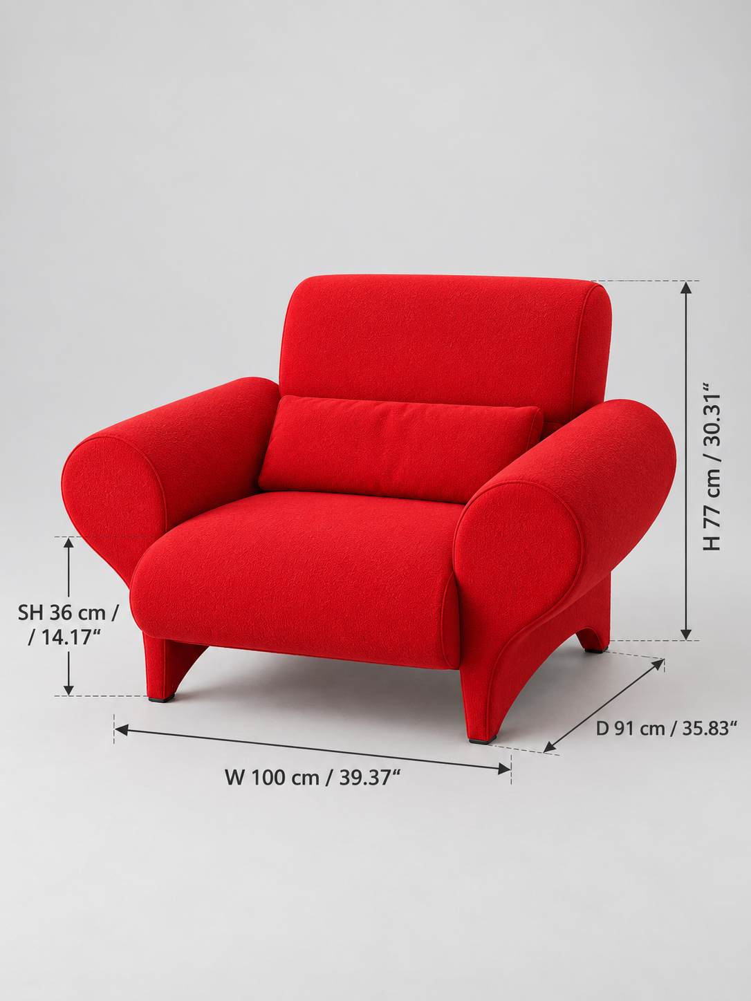 Roselle Sculptural Lounge Chair