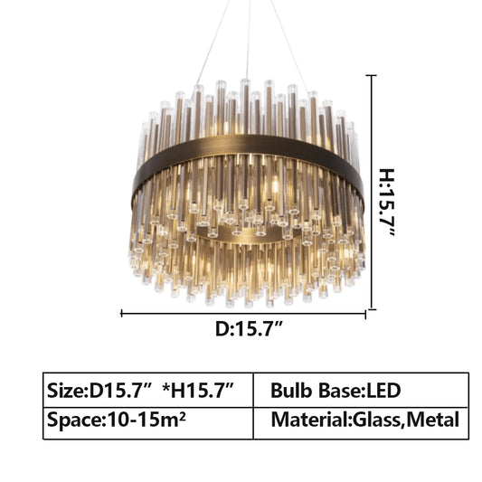Rylight antieke koperen ronde kroonluchter/high-end plafondlamp