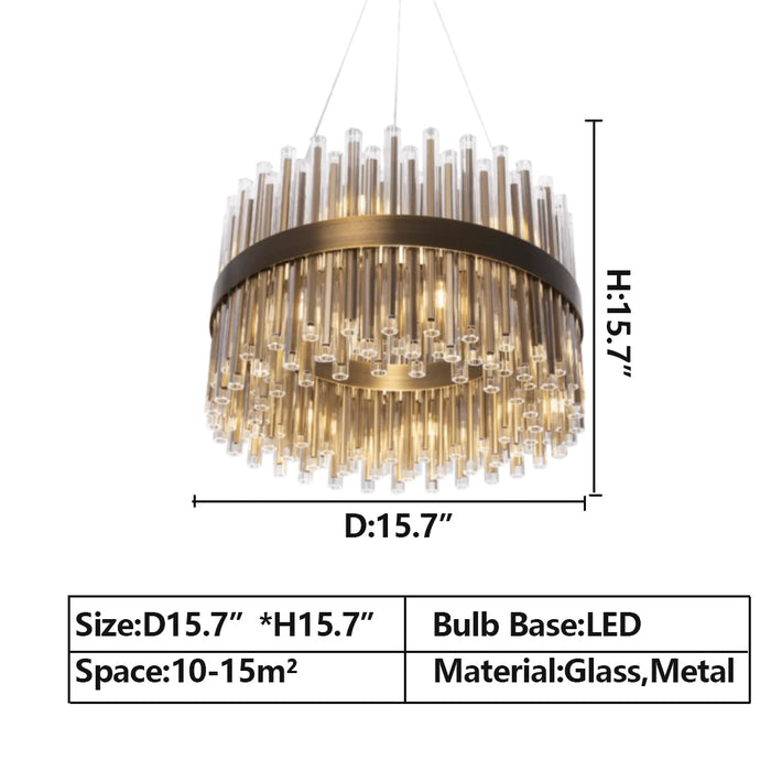 Rylight antieke koperen ronde kroonluchter/high-end plafondlamp