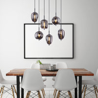 رايلايت 3/4/6/8/16-ثريا باللون الرمادي الدخاني الفاتح 