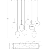رايلايت 3/4/6/8/16-ثريا باللون الرمادي الدخاني الفاتح 