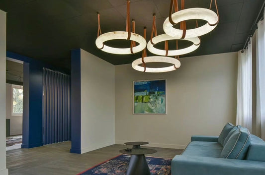 ثريا دائرية حديثة من المرمر لغرفة المعيشة/غرفة النوم