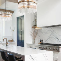 Moderne ronde glazen kroonluchter voor woon-/eetkamer/slaapkamer 