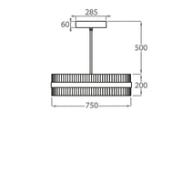 ثريا ذات قضيب زجاجي ذات طبلة مستديرة من رايلايت