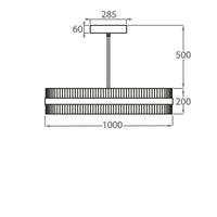 ثريا ذات قضيب زجاجي ذات طبلة مستديرة من رايلايت