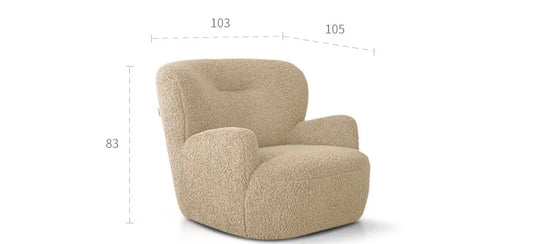 Modern Cream Bear Lounge Chair