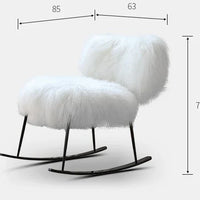 Scandinavische stijl nertsenbont balkon schommelstoel