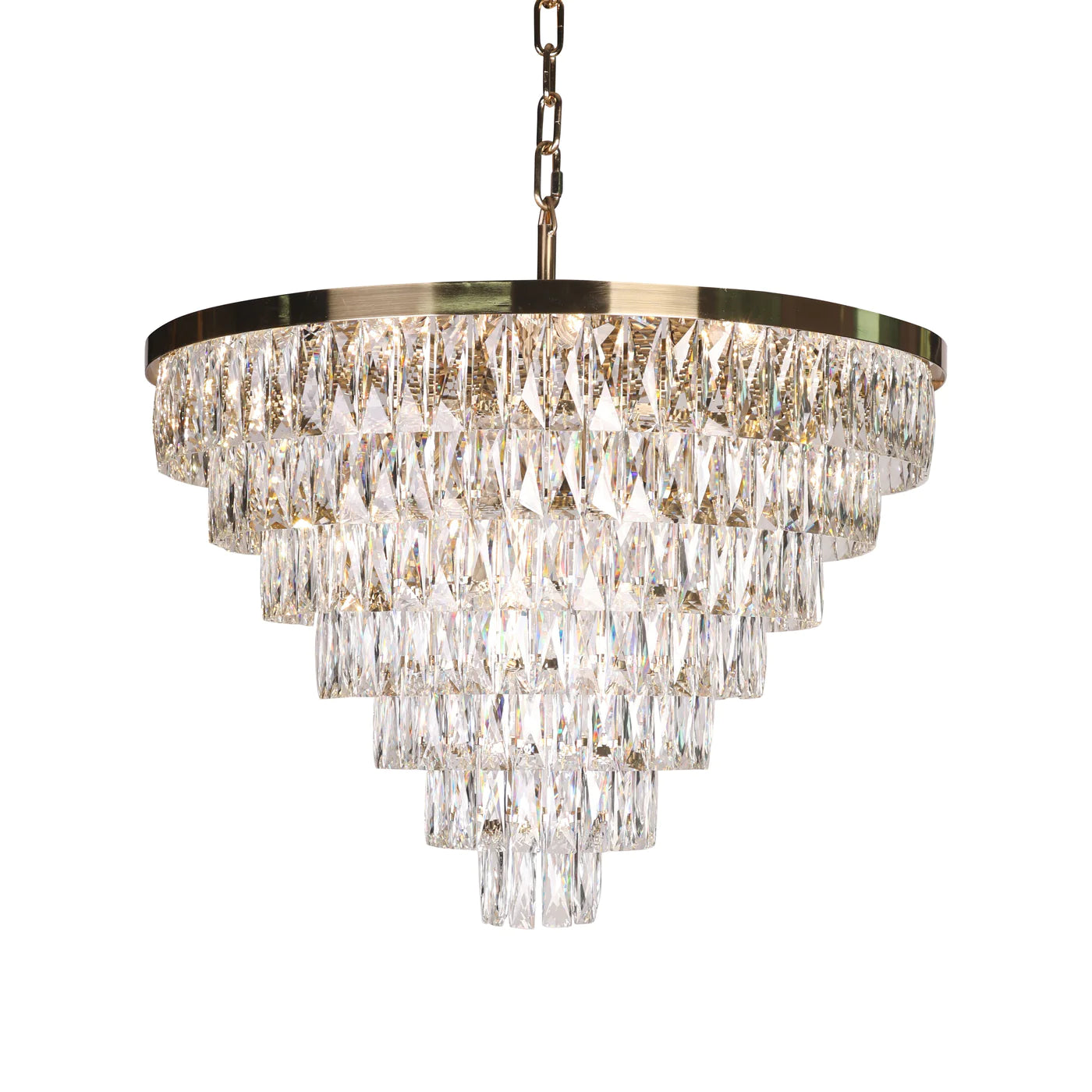 Rylight 5/7/10-Tier High Quality Crystal Chandelier with Gold Finish