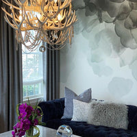 Rylight 2-Tier Pure White Antler Chandelier