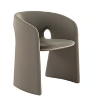 Contemporary H-Shape Upholstered Cotton/Leather/Nubuck Leather Sofa Chair For Living Room