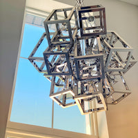 Modern Cube Cluster Chandelier for Living Room/Staircase/Foyer