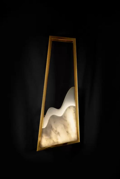 Rylight Modern Luxury Marble Chandelier in Gold Finish