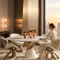 Aurelia Sculptural Marble Dining Table