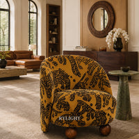 Tiger Mountain Velvet Sculptural Accent Chair