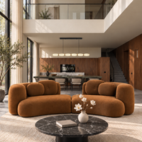 Château Sculptural Modular Mohair Sofa