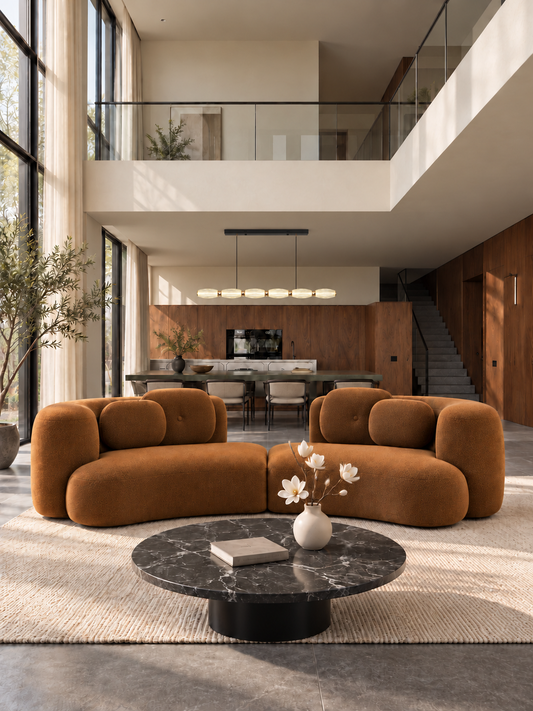 Château Sculptural Modular Mohair Sofa