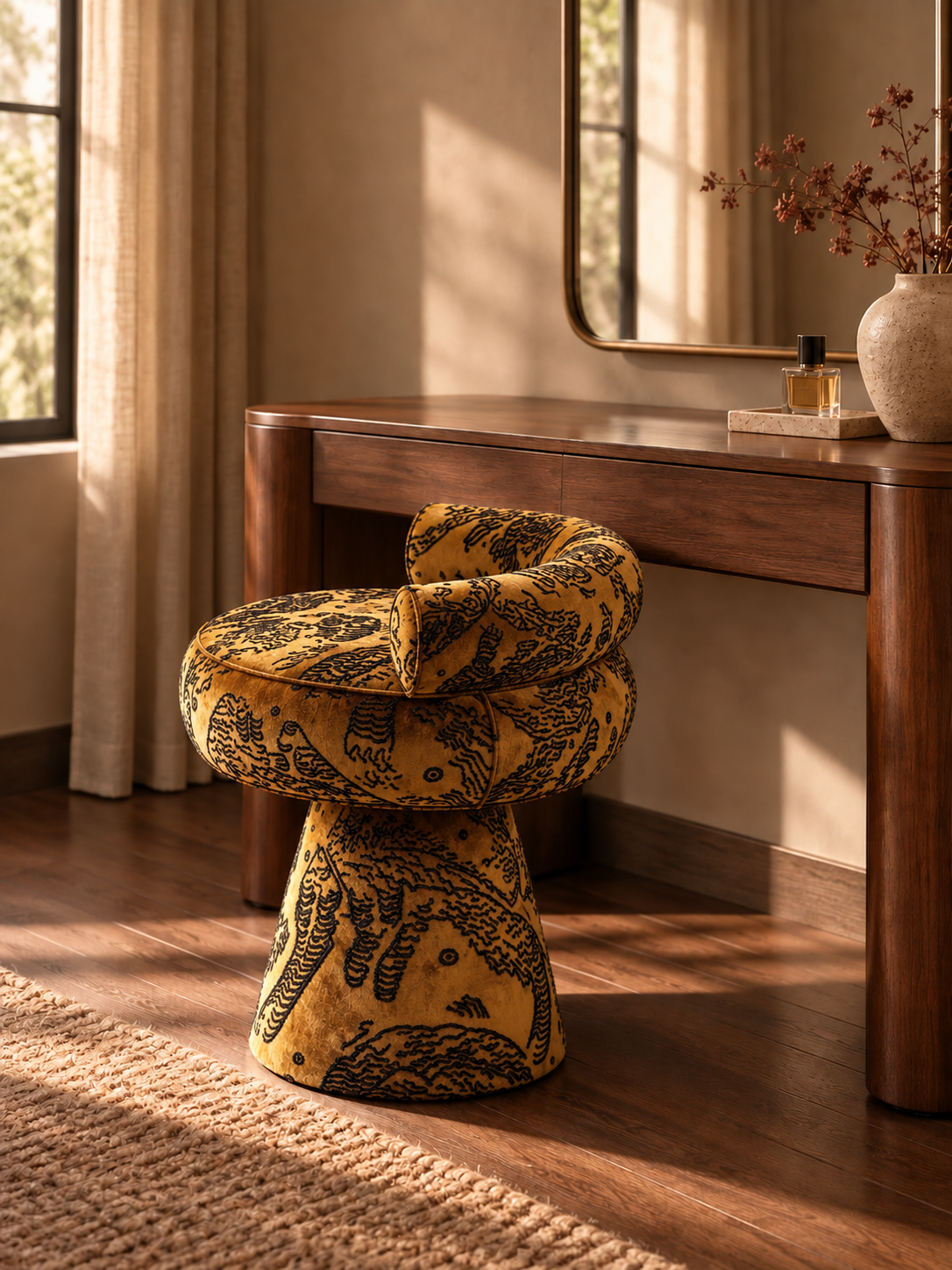 Tiger Mountain Sculptural Vanity Chair
