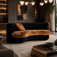 Lagom Mid‑Century Curved Luxury Upholstered Sofa