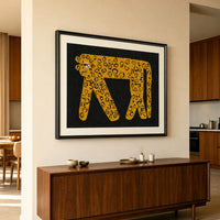 Pixel Cheetah Hand-Tufted Wool Wall Art