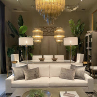 ثريا زجاجية أنبوبية على الطراز الإيطالي من Rylight 4/6-Tier مع لمسة نهائية من الكروم