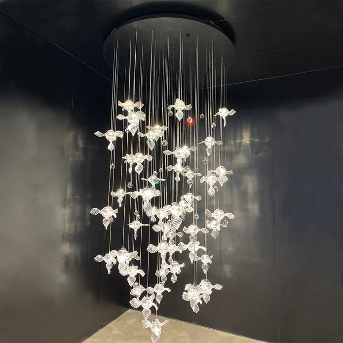 Rylight Modern Style Propeller-like Crystal Chandelier