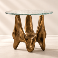 Mirage Sculptural Glass Side Table