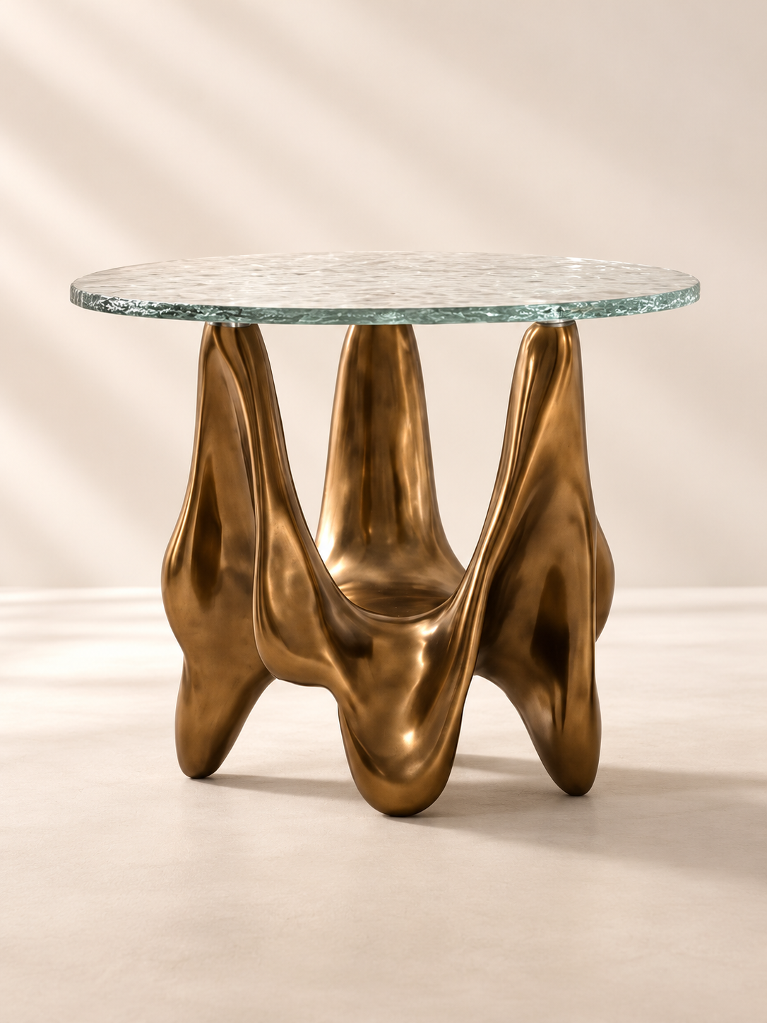 Mirage Sculptural Glass Side Table