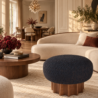 Roma Sculptural Upholstered Stool
