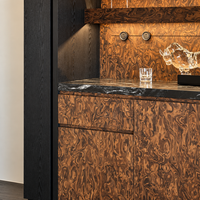 Aurelio Burl Wood Bar Cabinet