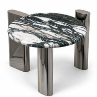 Chronos Sculptural Marble Coffee Table Set