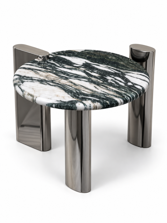 Chronos Sculptural Marble Coffee Table Set