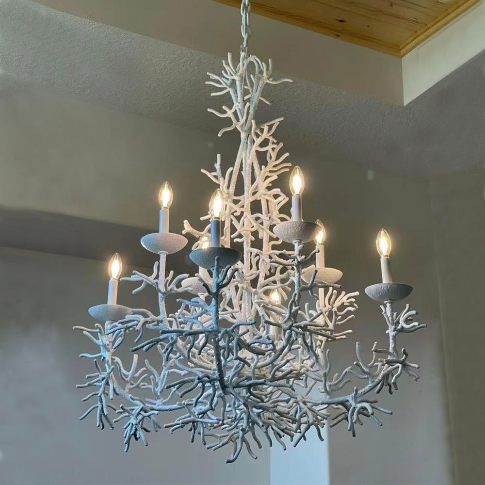 Rylight Pure White Coral Chandelier