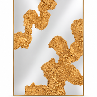 Sculptural Brass Art Mirror