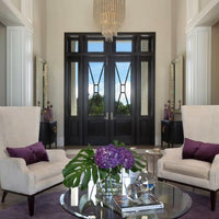 Rylight postmoderne kroonluchter met holle kristallen buis en kwastjes