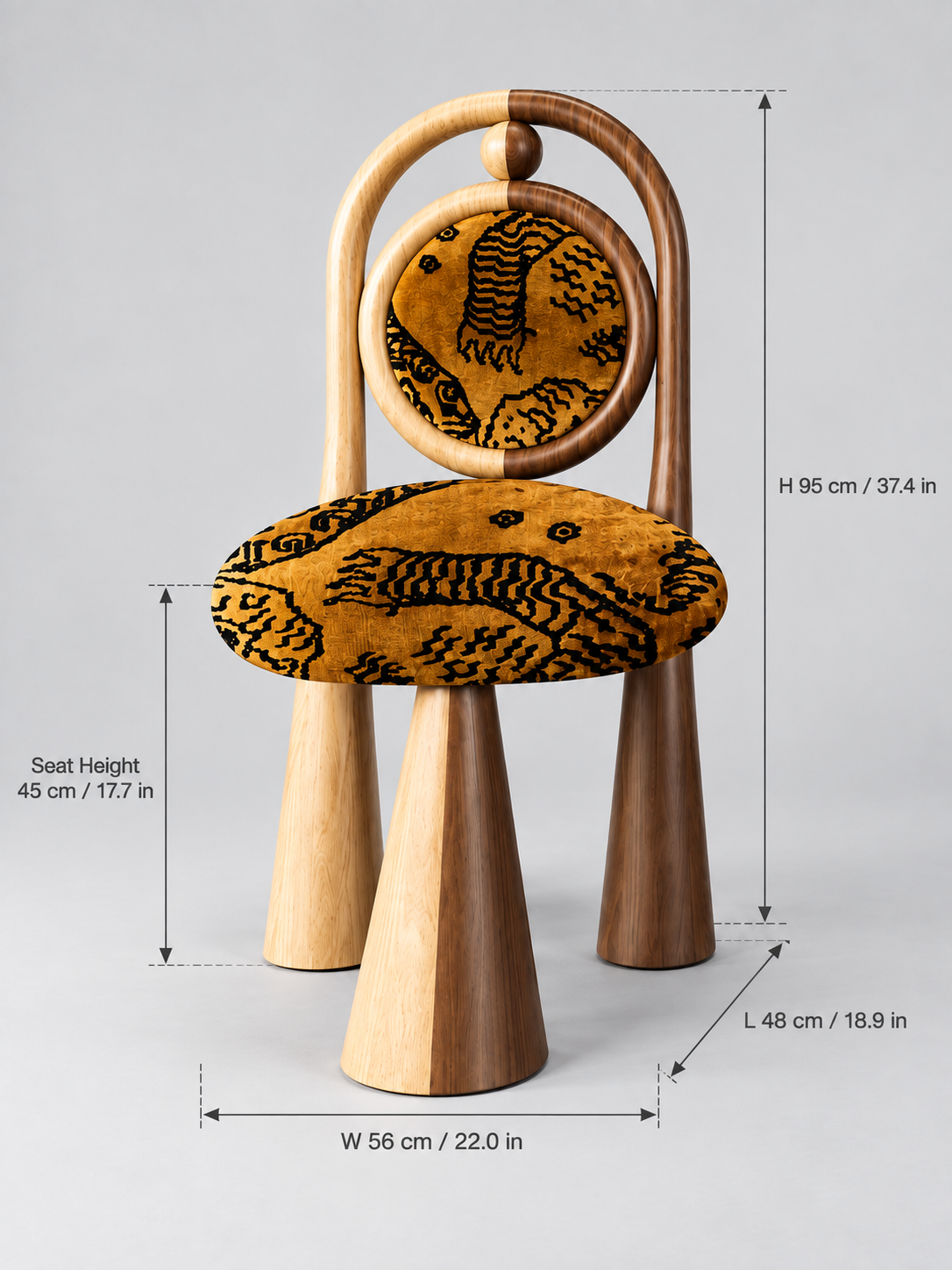 Vintage Aurelia Tiger Mountain Dining&Dressing Chair