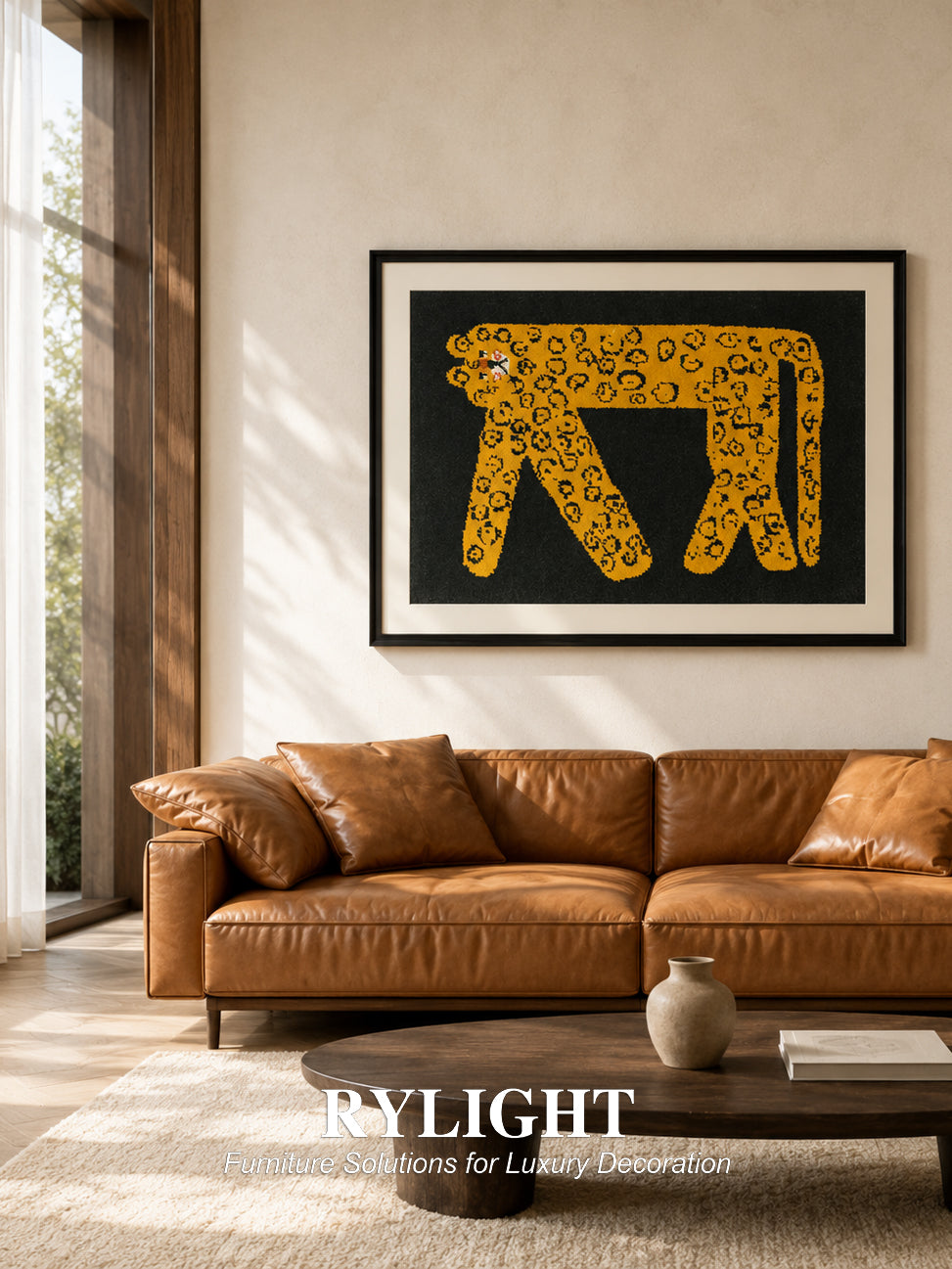 Pixel Cheetah Hand-Tufted Wool Wall Art