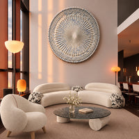 Celestial Radiance Hand-Carved Wall Sculpture