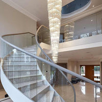 ثريا كريستالية طويلة للغاية تشبه قطرة المطر من رايلايت