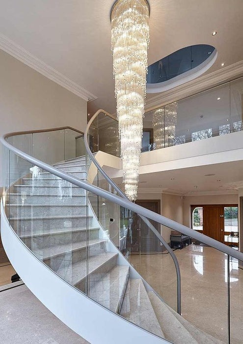 Rylight Extra Long Raindrop-like Tassel Crystal Chandelier
