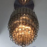 ثريا زجاجية أنبوبية على الطراز الإيطالي من Rylight 4/6-Tier مع لمسة نهائية من الكروم