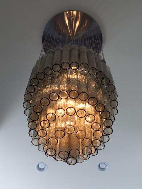 ثريا زجاجية أنبوبية على الطراز الإيطالي من Rylight 4/6-Tier مع لمسة نهائية من الكروم