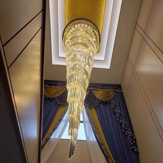 Rylight spiraalvormige kristallen kroonluchter