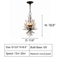 Rylight moderne mode artistieke kristallen kralen boeket kroonluchter